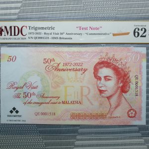 1972-2022 Trigometric , 50th Anniversary - "Commemorative" 《 MDC Graded Misalignment Error 62 GPQ 》