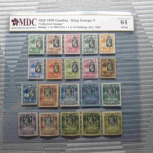 1922-1929 Gambia - King George V 1/2 to 10d 《MDC Graded 64 MNH》