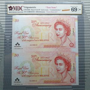 1972-2022 Trigometric , 50th Anniversary - "Commemorative" 《 MDC Graded Rotator S/N 69 GPQ ★ 》"Uncut Sheet of 2"