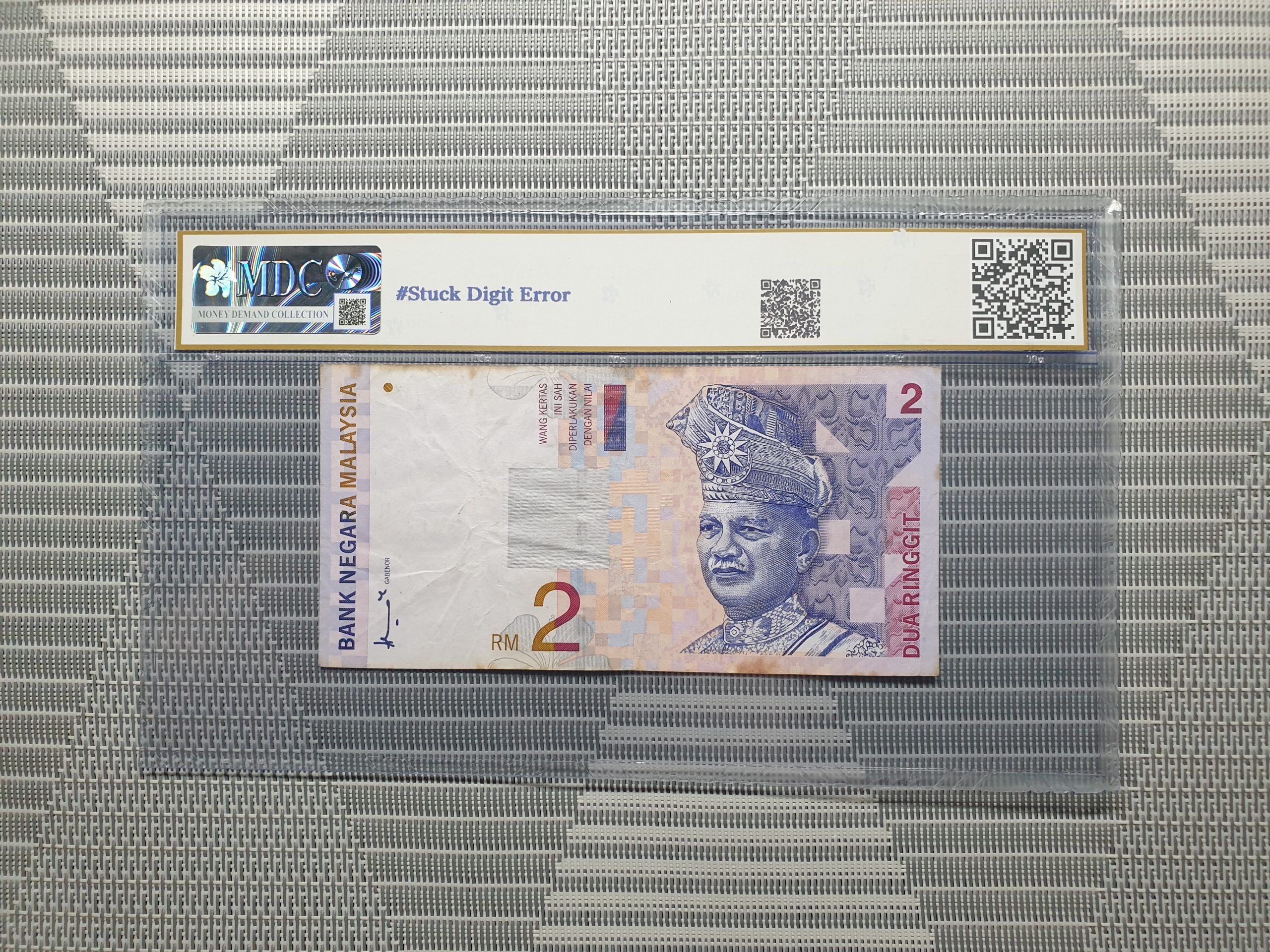 1996-99 Malaysia,Bank Negara Malaysia 2 Ringgit - #Stuck Digit Error -《MDC Graded 40》 - Image 2