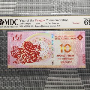 收藏萬歲 2024 Year of the Dragon Commemoration 10 Dez Patacas “ Fantasy ” 《 MDC Graded 69 GPQ 》