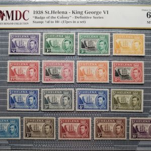 1938 St.Helena - King George VI ½d to 10/- 《 MDC Graded 63 MNH 》