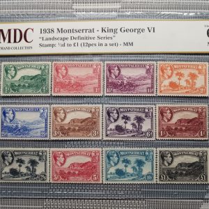 1938 Montserrat - King George VI ½d to ￡1 《 MDC Graded 62 MNH 》