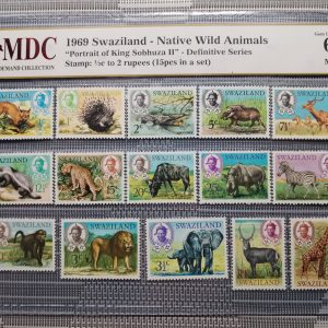 1969 Swaziland - Native Widl Animals ½c to 2 rupees 《 MDC Graded 66 MNH GPQ 》