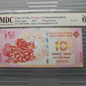 收藏萬歲 2024 Year of the Dragon Commemoration 10 Dez Patacas “ Fantasy ” 《 MDC Graded 69 GPQ 》