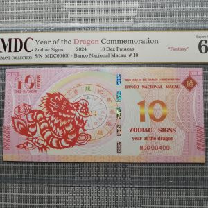 收藏萬歲 2024 Year of the Dragon Commemoration 10 Dez Patacas “ Fantasy ” 《 MDC Graded 69 GPQ 》