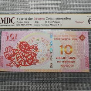 收藏萬歲 2024 Year of the Dragon Commemoration 10 Dez Patacas “ Fantasy ” 《 MDC Graded 69 GPQ 》