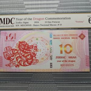 收藏萬歲 2024 Year of the Dragon Commemoration 10 Dez Patacas “ Fantasy ” 《 MDC Graded 65 GPQ 》