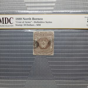 1889 North Broneo 10 Dollars 《 MDC Graded 50 USED 》