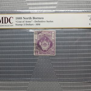 1889 North Borneo 5 Dollars 《 MDC Gradder 40 USED 》