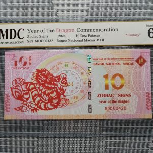 收藏萬歲 2024 Year of the Dragon Commemoration 10 Dez Patacas “ Fantasy ” 《 MDC Graded 69 GPQ 》