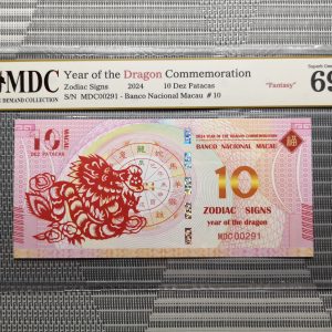 收藏萬歲 2024 Year of the Dragon Commemoration 10 Dez Patacas “ Fantasy ” 《 MDC Graded 69 GPQ 》