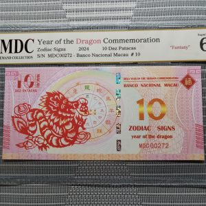 收藏萬歲 2024 Year of the Dragon Commemoration 10 Dez Patacas “ Fantasy ” 《 MDC Graded 68 GPQ 》
