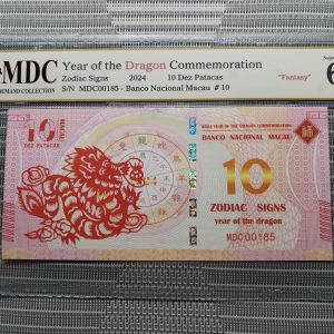 收藏萬歲 2024 Year of the Dragon Commemoration 10 Dez Patacas “ Fantasy ” 《 MDC Graded 67 GPQ 》