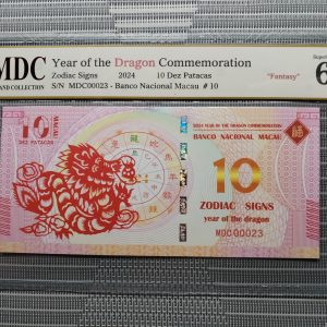 收藏萬歲 2024 Year of the Dragon Commemoration 10 Dez Patacas “ Fantasy ” 《 MDC Graded 67 GPQ 》