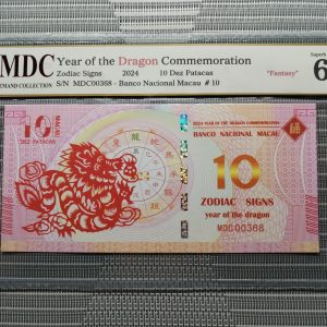 收藏萬歲 2024 Year of the Dragon Commemoration 10 Dez Patacas “ Fantasy ” 《 MDC Graded 69 GPQ 》