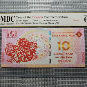 收藏萬歲 2024 Year of the Dragon Commemoration 10 Dez Patacas “ Fantasy ” 《 MDC Graded 69 GPQ 》