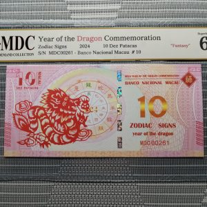 收藏萬歲 2024 Year of the Dragon Commemoration 10 Dez Patacas “ Fantasy ” 《 MDC Graded 69 GPQ 》