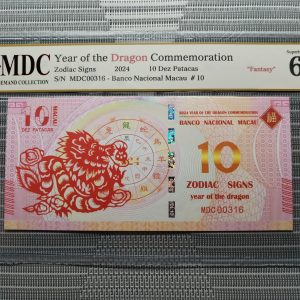 收藏萬歲 2024 Year of the Dragon Commemoration 10 Dez Patacas “ Fantasy ” 《 MDC Graded 68 GPQ 》