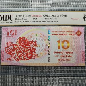 收藏萬歲 2024 Year of the Dragon Commemoration 10 Dez Patacas “ Fantasy ” 《 MDC Graded 67 GPQ 》