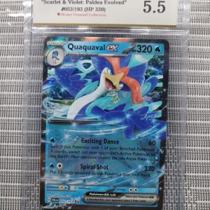 2023 Pokemon-Quaquaval ex ( HP 320 )  《 MDC Graded  5.5 EXCELLENT+》Nanoha Detonation ( 9500 )  《 MDC Graded  7.5 NEAR/MINT 》