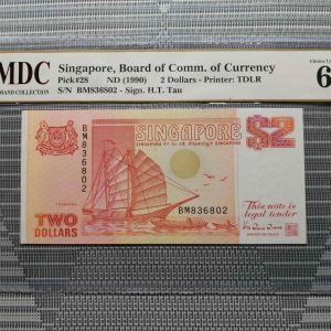 1990 Singapore 2 Dollars