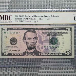 2013 America 5 Dollars