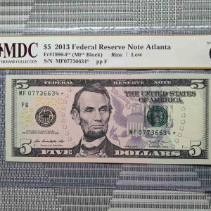 2013 America 5 Dollars
