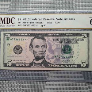 2013 America 5 Dollars