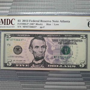 2013 America 5 Dollars