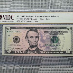 2013 America 5 Dollars
