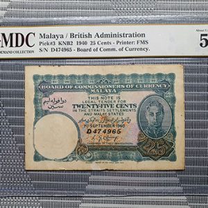 1940 Malaya 25 Cents