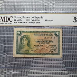 1935 Spain 5 Pesetas