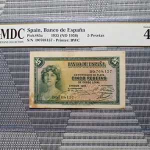 1935 Spain 5 Pesetas