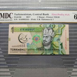 2017 Turkmenistan 1 Manat