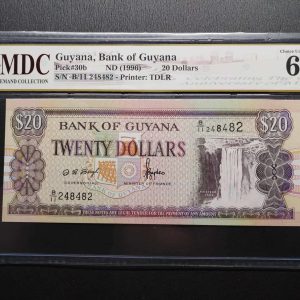 1996 Guyana 20 Dollars