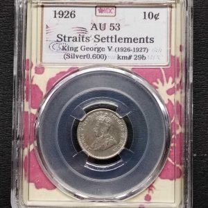 1926 Straits Settlement 10 cent