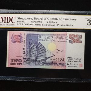 1998 Singapore 2 Dollars