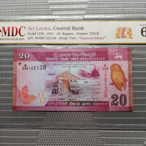 2021 Sri Lanka,Central Bank 20 Rupees 《 MDC Graded 68 GPQ》