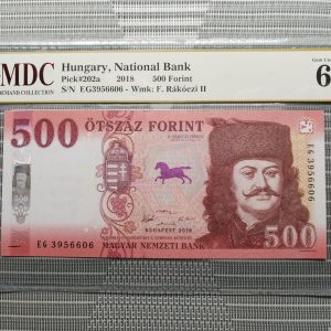 2018 Hungary, National Bank 500 Forint《 MDC Graded 65 GPQ 》