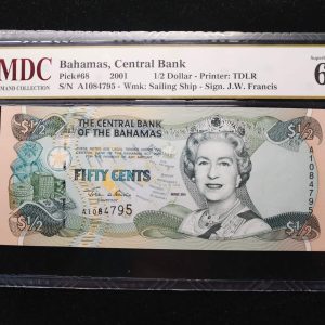 2001 Bahamas 1/2 Dollar