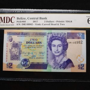 2017 Belize 2 Dollars