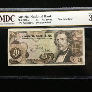 1967 Austria 20/- Schilling