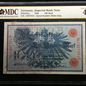 1908 Germany 100 Mark