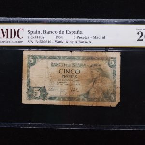 1954 Spain 5 Pesetas