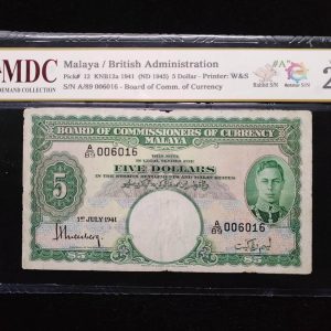 1941 Malaysia 5 Dollar
