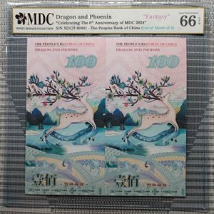 2024, Dragon and Phoenix "Celebrating The 6th Anniversary of MDC 2024" (Fantasy)《 MDC Graded 66 GPQ 》