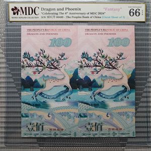 2024, Dragon and Phoenix "Celebrating The 6th Anniversary of MDC 2024" (Fantasy)《 MDC Graded 66 GPQ 》