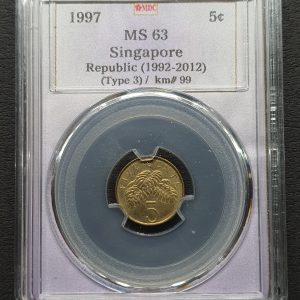 1997 Singapore 5 Cents