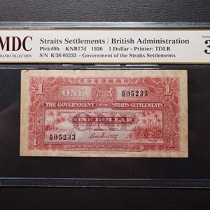 1930 Straits Settlements 1 Dollar